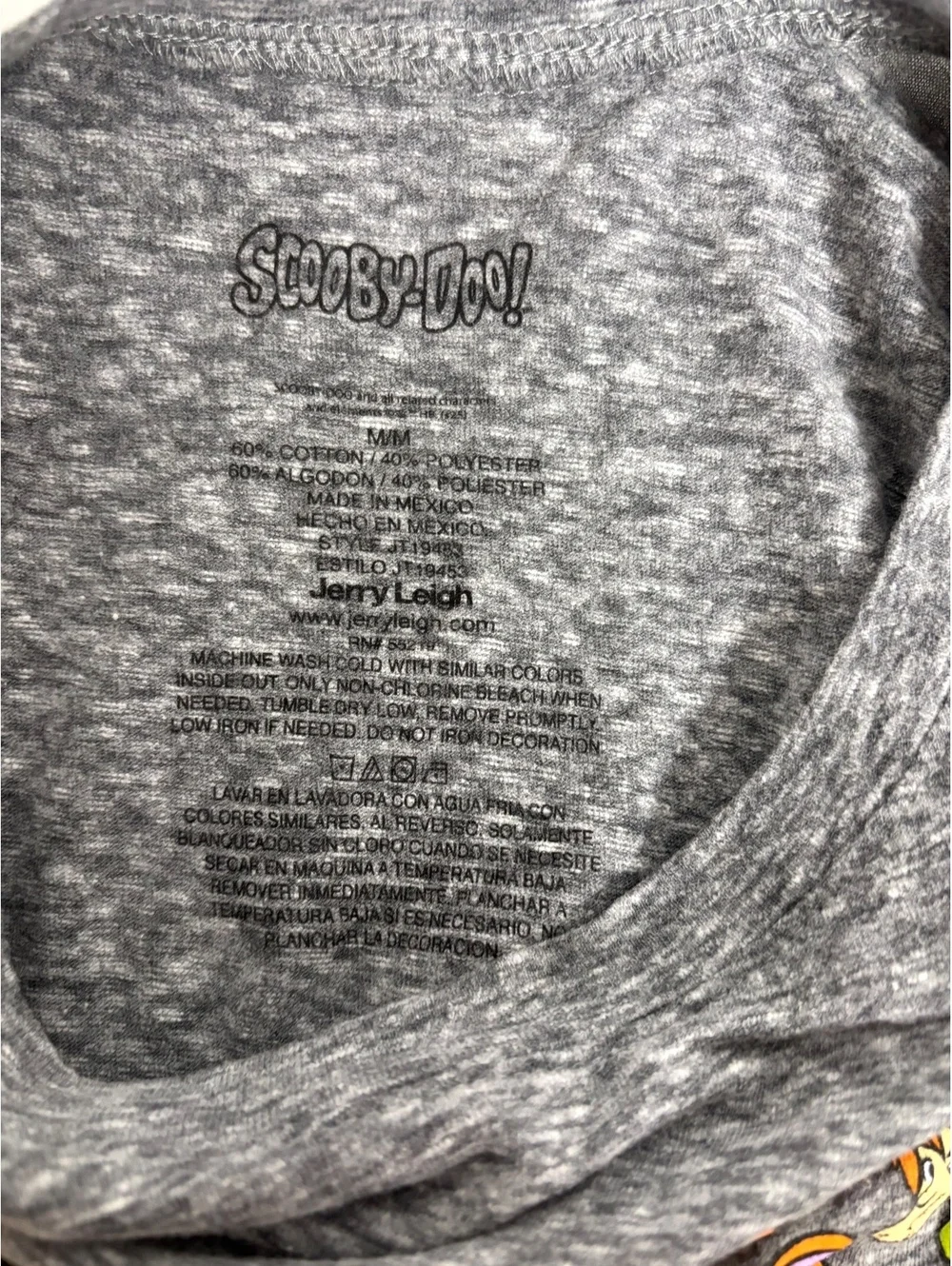 Scooby-Doo Graphic Tee Shirt Women’s Medium Gray Short Sleeve Jerry Leigh